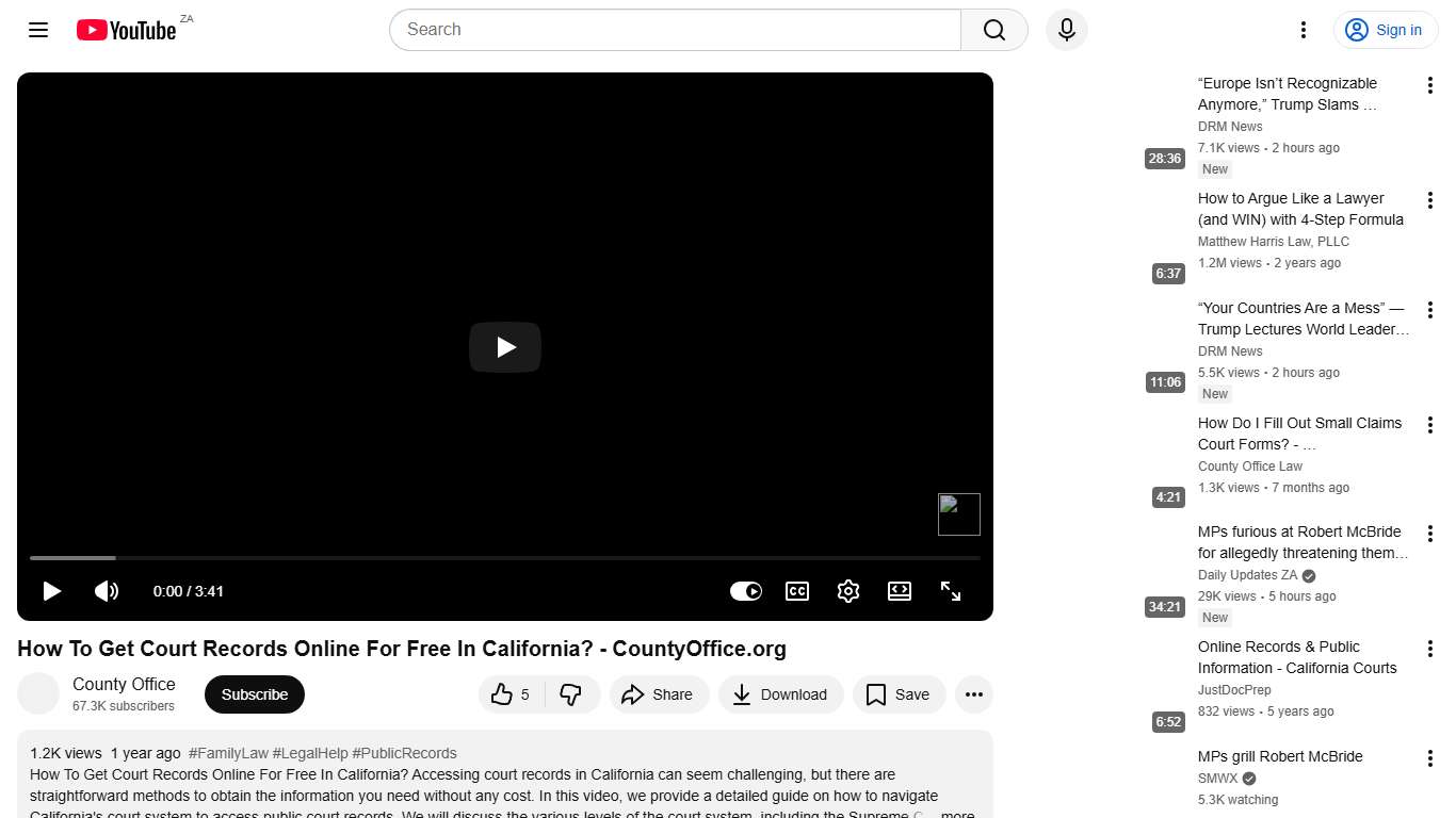 How To Get Court Records Online For Free In California? - CountyOffice.org - YouTube